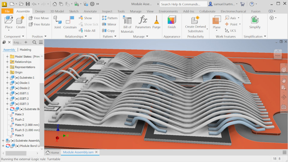 Bond Wire Layout in Inventor